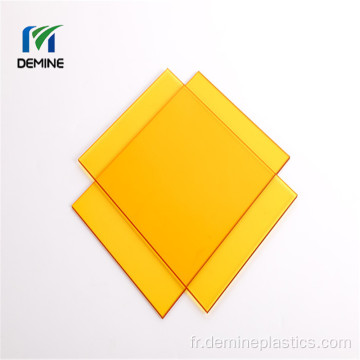 Feuille de couleur en plastique de feuille de polycarbonate solide teintée